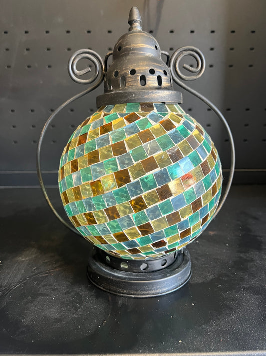 Mosaic Glass Globe Lantern